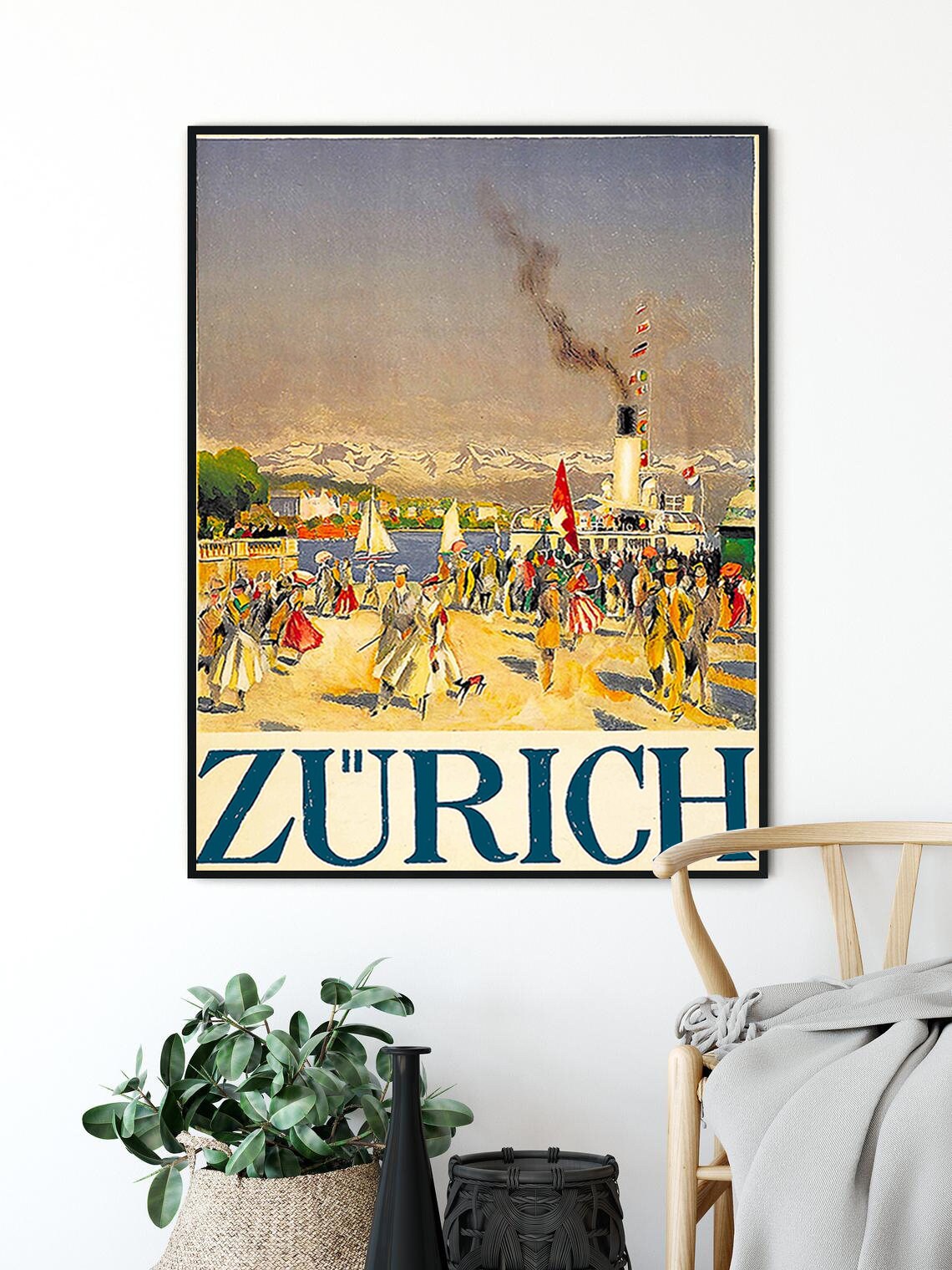 Zurich zurich travel poster zurich posterzurich Etsy