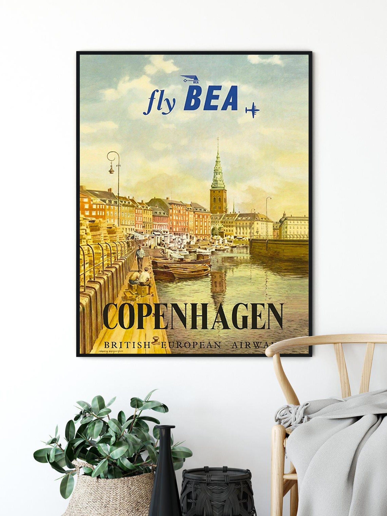 Copenhagen Print copenhagen travel poster copenhagen poster Etsy