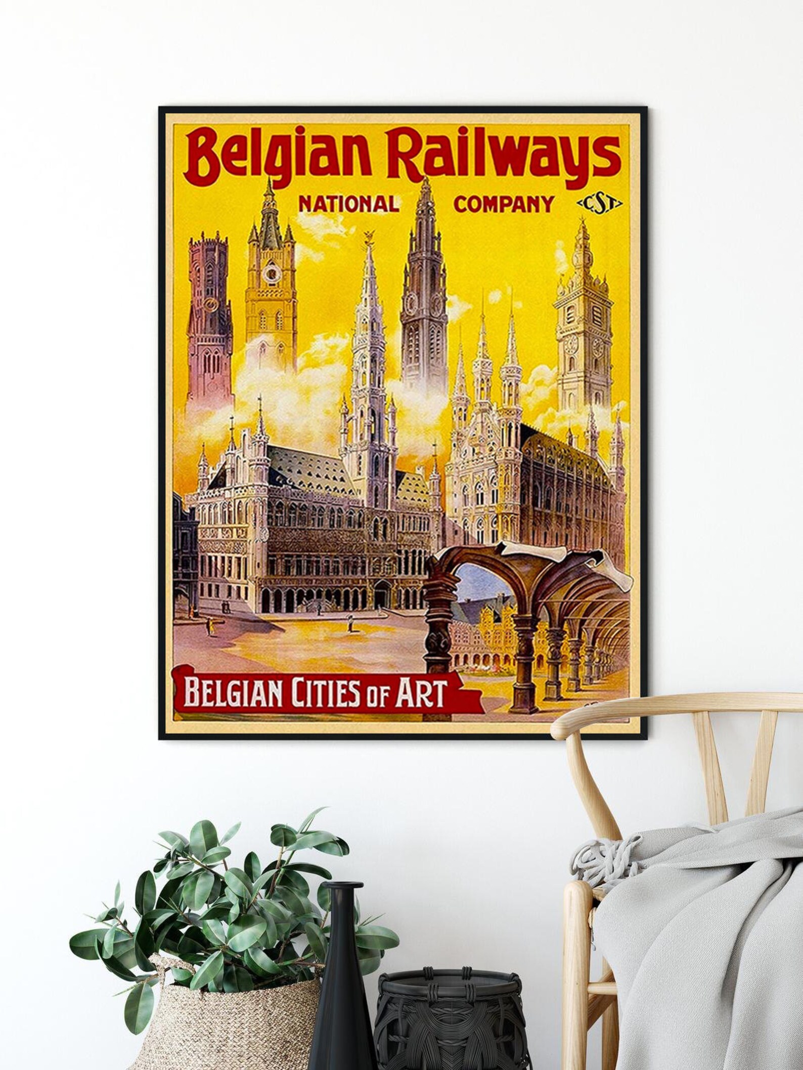 Belgian railways belgium poster belgique poster belgium Etsy