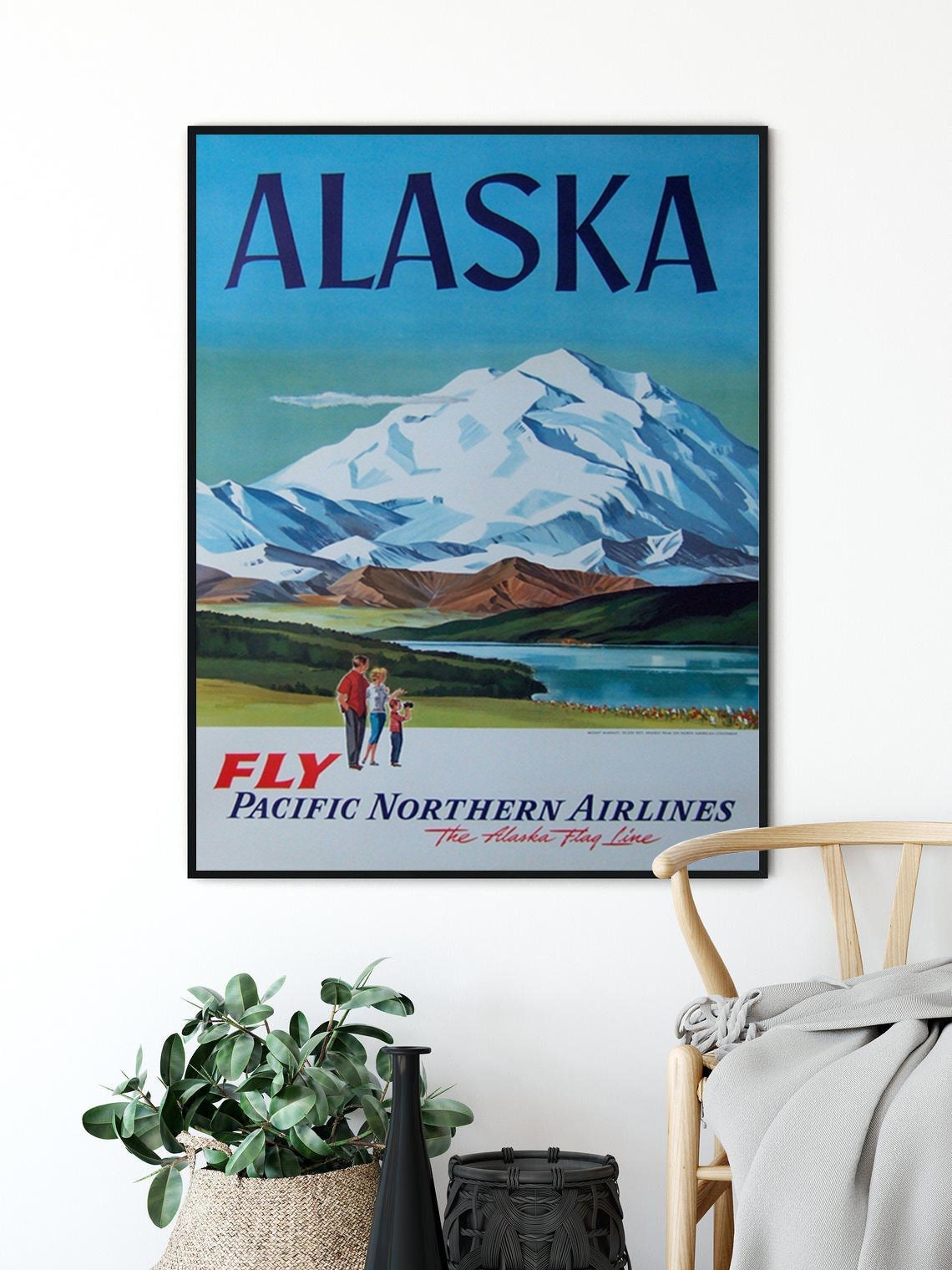 Alaska alaska travel poster alaska poster alaska painting | Etsy