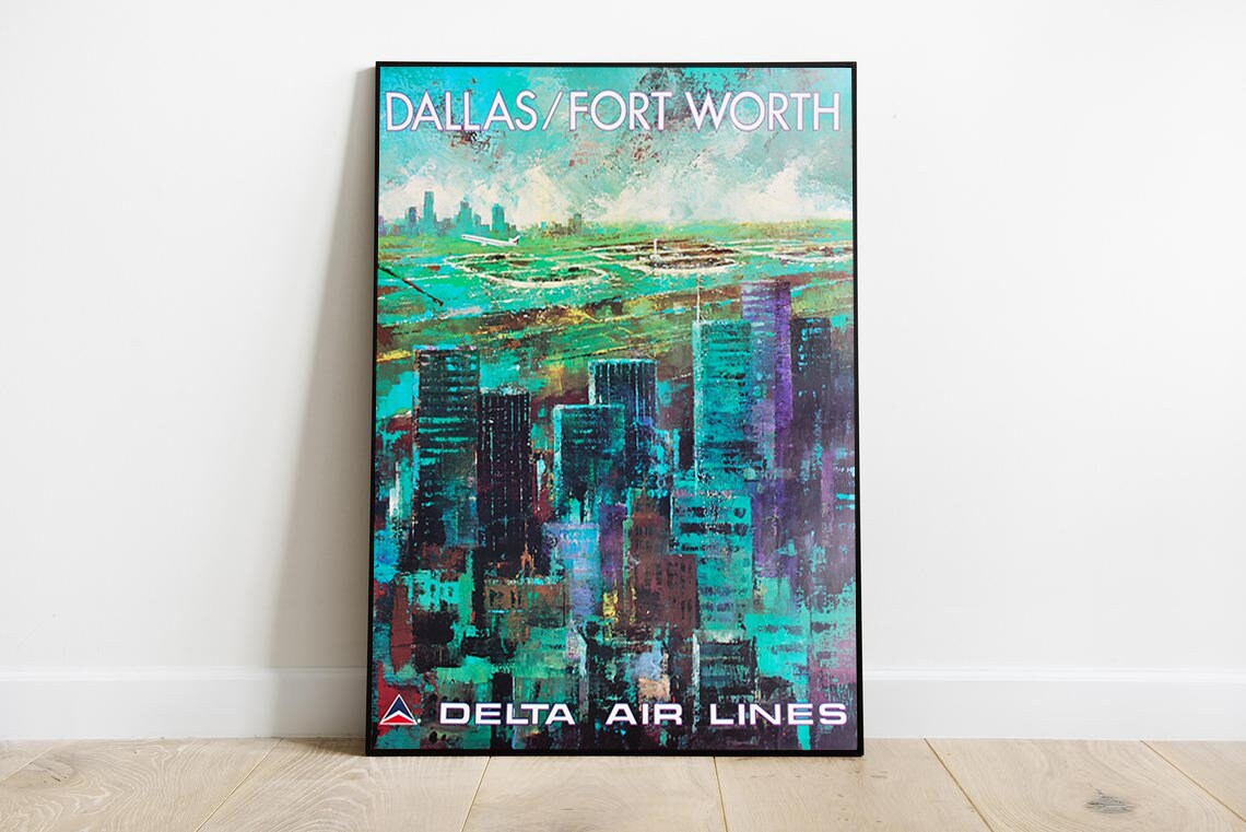 Dallas Druck Fort wert Dallas Reiseplakat Dallas Poster | Etsy