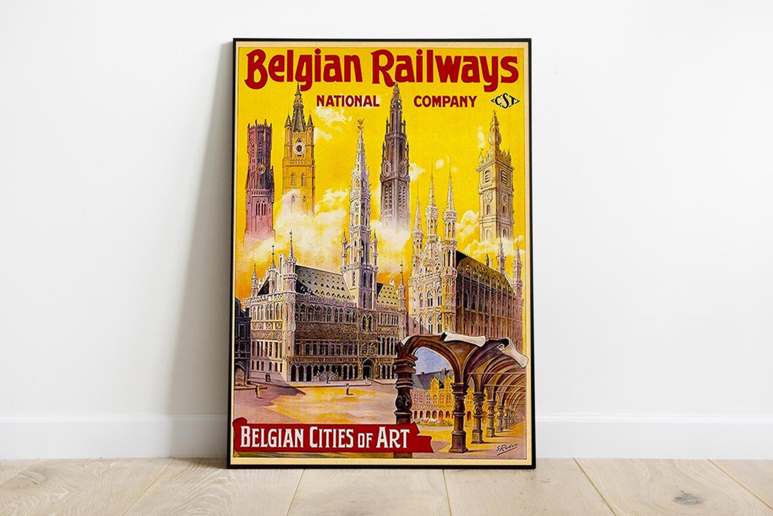 Belgian railways belgium poster belgique poster belgium Etsy