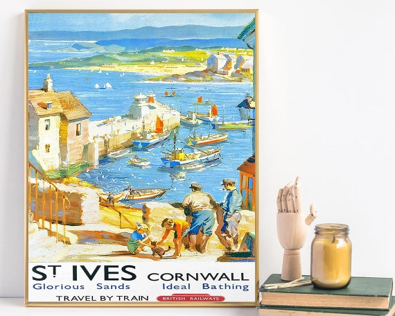 St ives st ives travel Print st ives Print st ives print | Etsy