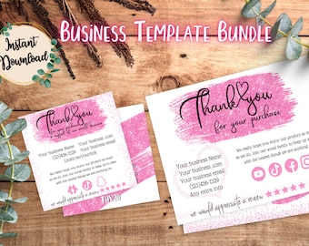 Thank You Card for Business Template Printable Thank You card Instant Download Canva Editable Templates High-Resolution Business Template