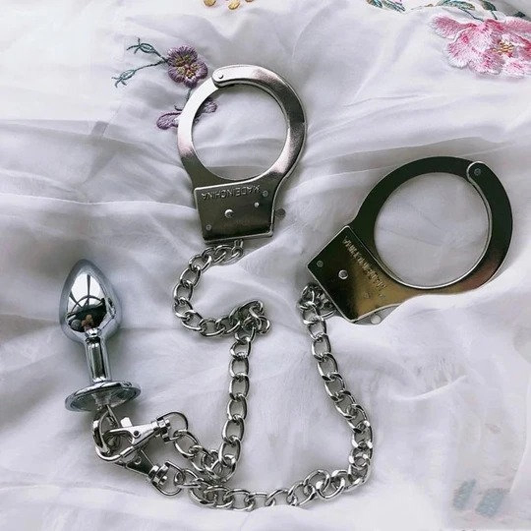 BDSM Butt Anal Plug With Handcuffs Master Slave Toy Bondage MATURE - Etsy