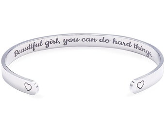 Kisseason Inspirational Mantra Bracelet Jewelry Adjustable Friendship Bangle Bracelet 
