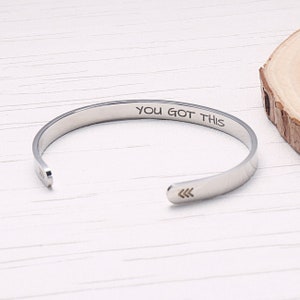 Mantra Bracelet You Got This Inspirational Cuff