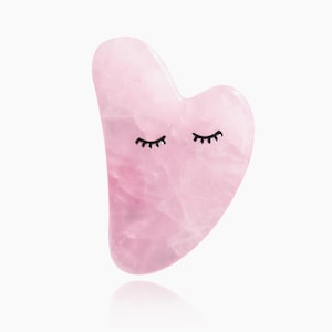 Gua Sha Rose Quartz Facial Massage Tool
