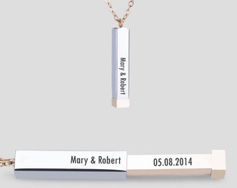 Gepersonaliseerde Bar ketting geheime boodschap aangepaste cadeau voor vrouwen