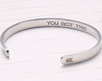 Mantra Bracelet You Got This Inspirational Cuff