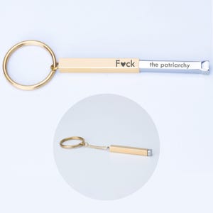 F*ck The Patriarchy Hidden Message Feminist Keychain