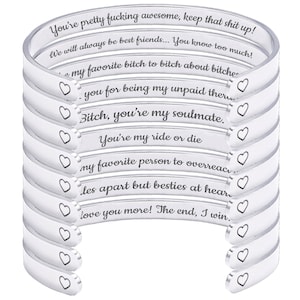 Hidden Message Cuff Bracelets for Best Friend