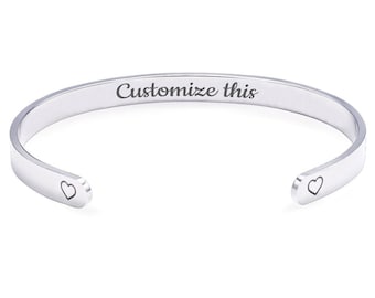 Personalized Hidden Message Cuff Bracelet