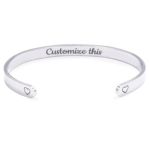 Personalized Hidden Message Cuff Bracelet