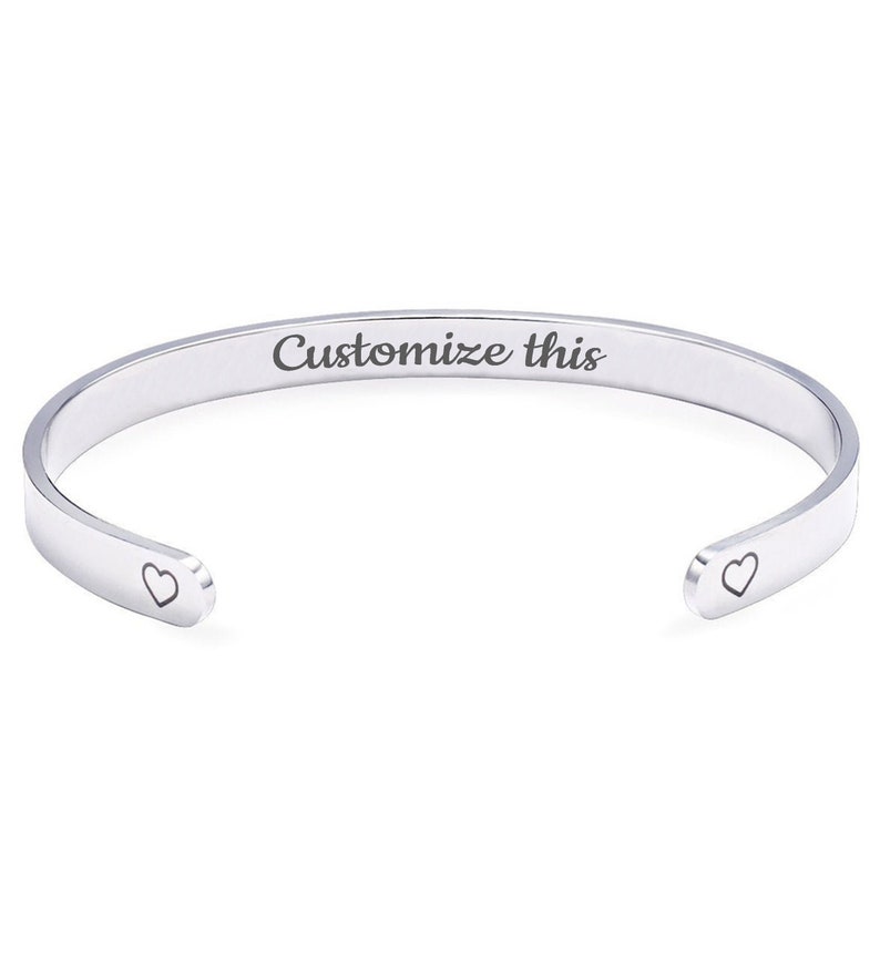 Personalized Hidden Message Cuff Bracelet image 1