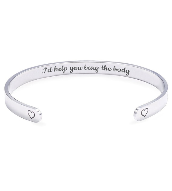I'd Help You Bury the Body Friendship Bracelet for Best Friend in 14 Karat  Gold and Sterling Silver - Etsy