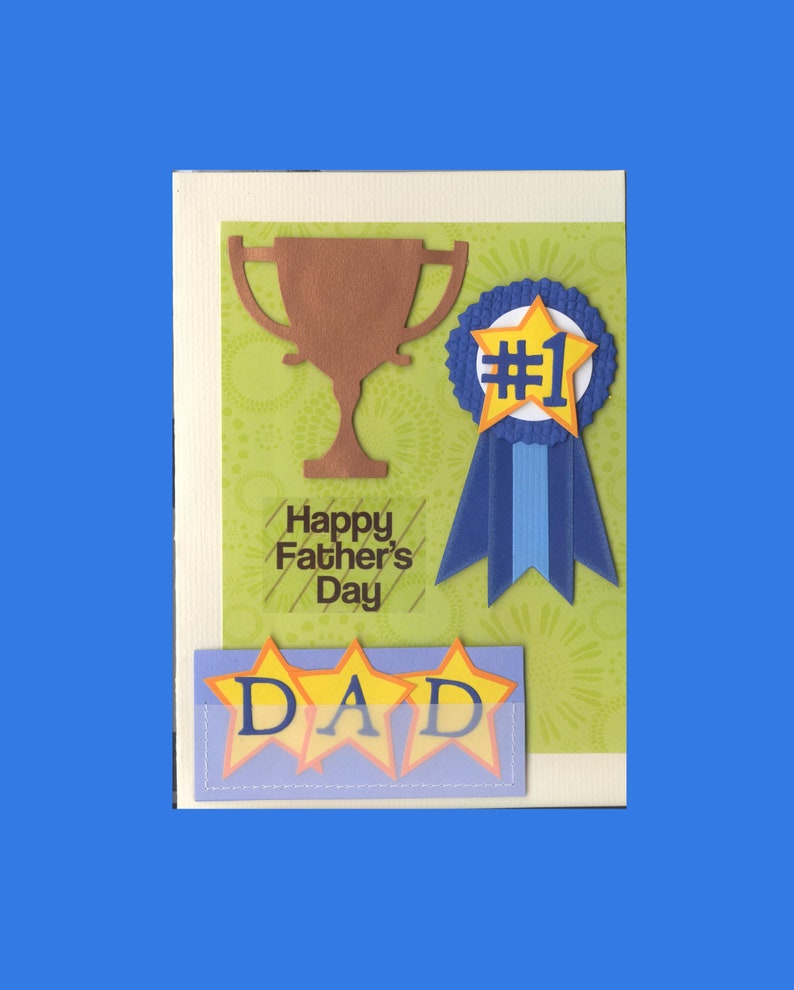 father's day greeting card number 1 dad handmade oneofa