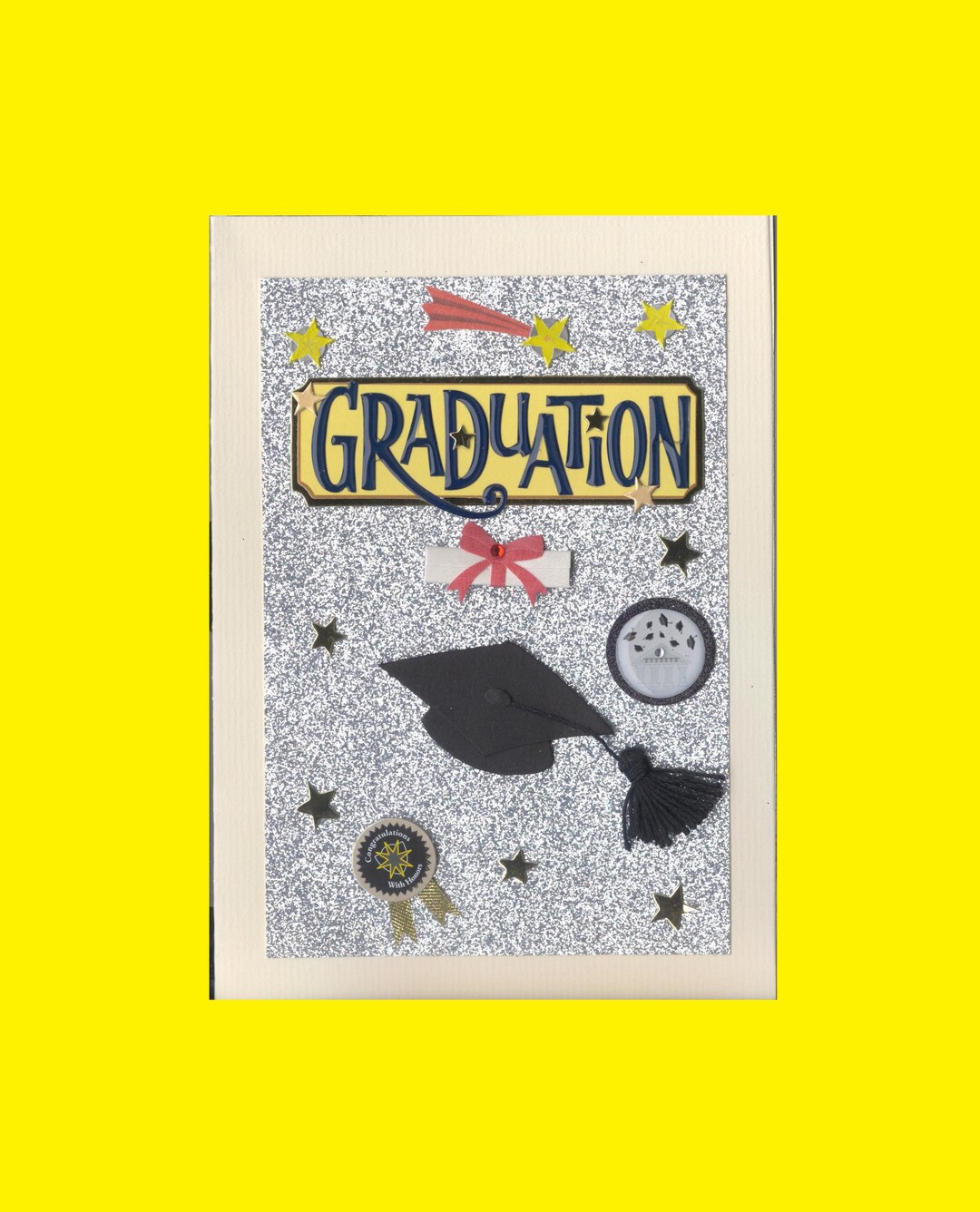 Grad016 Graduation Day Greeting Card Congrats Graduate! Diploma ...