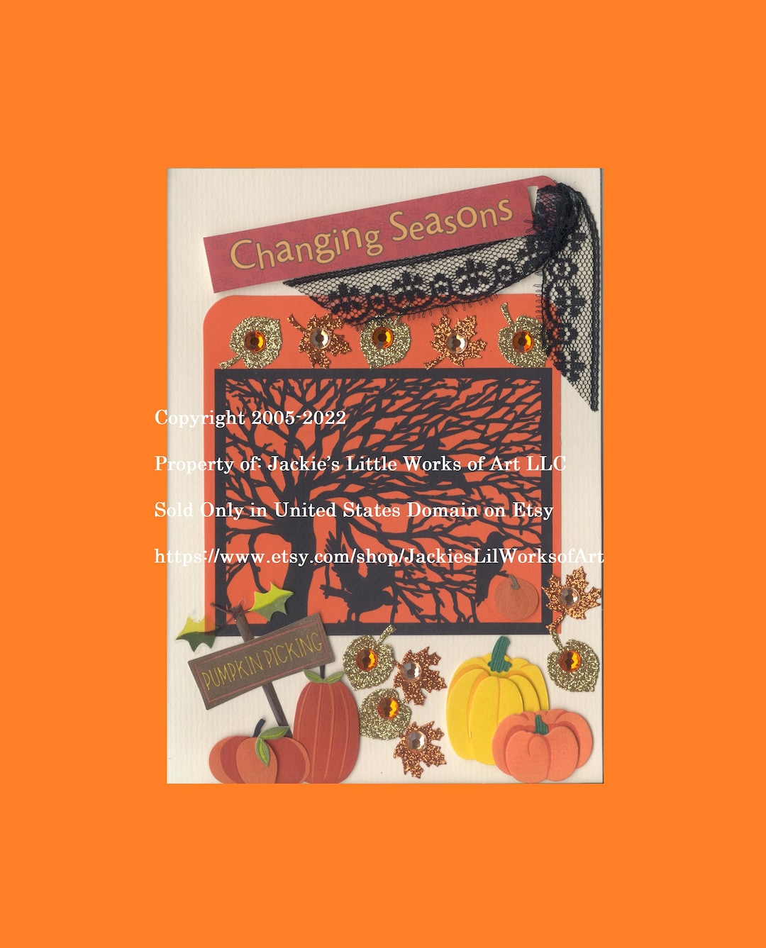 Fall Autumn Dimensional Greeting Card Beautiful Changing - Etsy UK