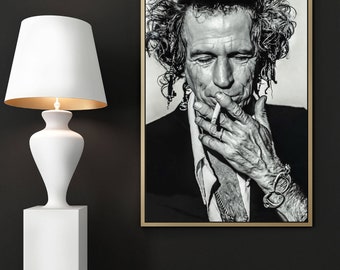 Legend Keith Richards Signature Wall Art Decor Poster No Frame