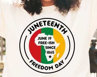 Juneteenth SVG, Juneteenth PNG, Freeish 1865 Svg, African american Svg, Black Woman Shirt Svg, Africa map Svg, Sublimation Designs Download