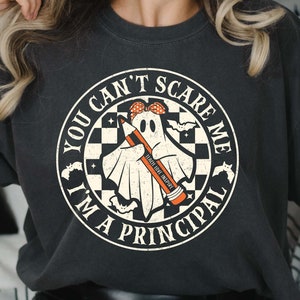 You Can't Scare Me I'm A Principal Teacher SVG PNG, leraar Halloween Svg, Spooky Teacher Svg, Halloween Party School Svg, Png-sublimatie