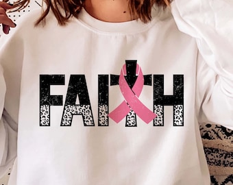 Breast Cancer Awareness Faith Jesus Svg Png, Christian Svg, Religious Svg, Fight for a Cure Svg, Png Sublimation Digital Files Download
