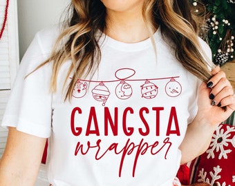 Gangsta Wrapper Christmas SVG, Funny Xmas Shirt Design (Digital Files)