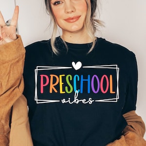 Preschool Vibes SVG PNG, Preschool Teacher Svg, Teacher Life Svg, Back to School Svg, First Day of School Svg, Sublimation Design, Cut Files