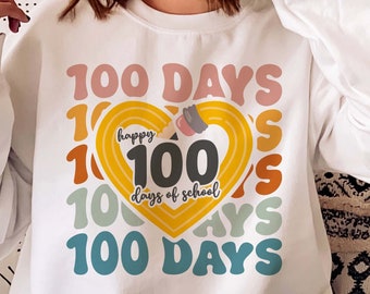 100 Tage Schule SVG, Lehrer Shirt PNG, Lustiger Lehrer SVG