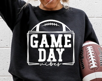 Game Day Vibes SVG PNG, Game Day Football Svg, Game Day Shirt, Football Mom Svg, Fall Sports svg, Cut File For Cricut, Sublimation Designs