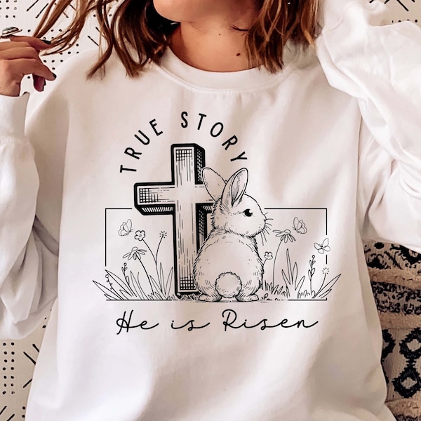 True Story He Is Risen SVG PNG, Easter quotes Svg, Easter Svg, Faith Svg, Jesus Svg, Religious Svg, Christian Svg, Happy Easter Svg Cut File