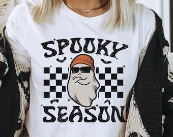 Spooky Season Svg Png, Halloween Png, Cute Ghost Svg, Halloween Boy Girls Kids, Digital File Download, SVG Files for Cricut, Sublimation Png