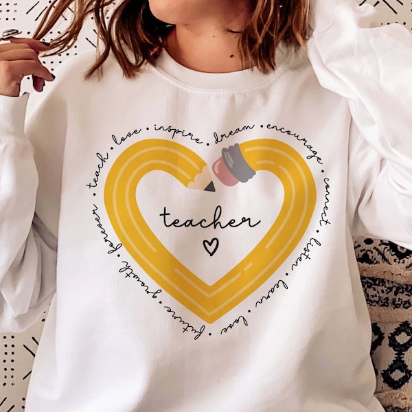 Teach Love Inspire PNG, Lehrer PNG, Lehrer Leben Png, Geschenke für Lehrer PNG, Lehrer Wertschätzung Png, Zurück zu Schule Png, Sublimationsdatei