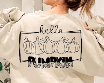 Leopard Pumpkin SVG, Hello Pumpkin SVG, Thanksgiving Svg, Fall Svg, Autumn Svg, Fall shirt Svg, Thanksgiving Sign Svg, Cut files for Cricut