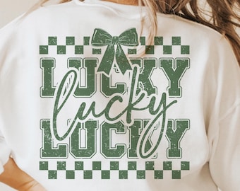 Lucky St. Patrick's Day Kokette Design: Kleeblatt SVG PNG (Digitale Dateien)