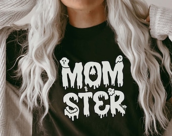 Momster Halloween SVG, diseño de camiseta divertido y espeluznante (archivos digitales)