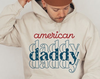 American Daddy 4th of July SVG, Patriotic Shirt Design (Digital Download)