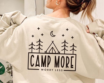 Camp More Worry Less SVG, Camping Adventure Design (Digital Files)