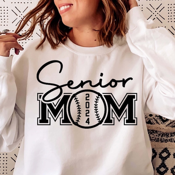 Senior baseball mom 2024 SVG PNG, Senior 2024 SVG, Graduation Svg, Senior Mom Shirt Svg, Softball Mom Svg, Cut files Cricut Sublimation