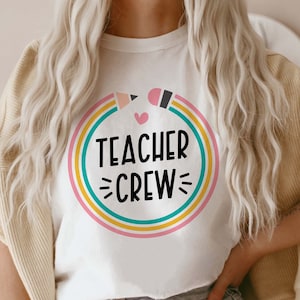 Teacher Crew SVG PNG, Teacher Shirt SVG, Teacher vibes Svg, Back to School Svg, Teacher Squad Svg, Gift for teacher Svg, Png Sublimation