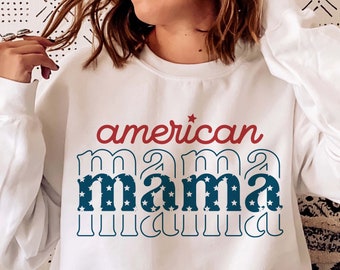 Amerikanische Mama PNG SVG, 4. Juli SVG, 4