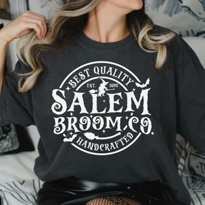 Salem Broom Company SVG PNG, Salem 1692 Svg, Witch Broom Svg, Halloween Sign Svg, Fall Svg, Cut files for Cricut, Png Sublimation Design