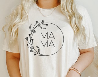 Mama Floral Wreath Svg, Mom Life Shirt, Mother's Day Gift (Digital Files)