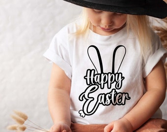 Happy Easter Bunny Ears SVG, Spring Cricut Files (Digital Download)