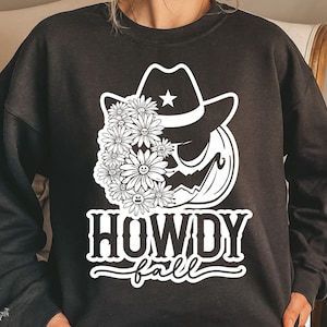 Howdy Fall PNG SVG, Western Halloween Shirt SVG, Fall Pumpkin Svg, Coyboy Costume Halloween, Cut files for Cricut, Sublimation Design
