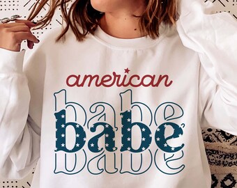 American Babe SVG PNG, 4 de julio SVG, 4 de julio Svg, Día de los Caídos Svg, Día de la Independencia Svg, Archivo de corte para Cricut, Sublimación PNG