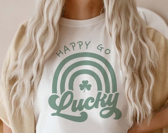 St Patricks Day Rainbow SVG, Lucky Clover, Irish Shirt Cut Files (Digital Download)
