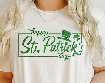 Happy St. Patrick's Day SVG PNG, St. Patricks Shirt Svg, Irish Svg, Shamrock Svg, Clover Svg, Svg Cut Files for Cricut, Sublimation Designs