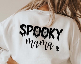 Spooky Mama SVG, Halloween Mom Shirt Design (Digital Files)